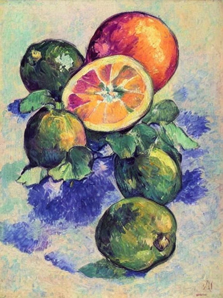 Grapefruit 1 Vintage Sketch Fruit