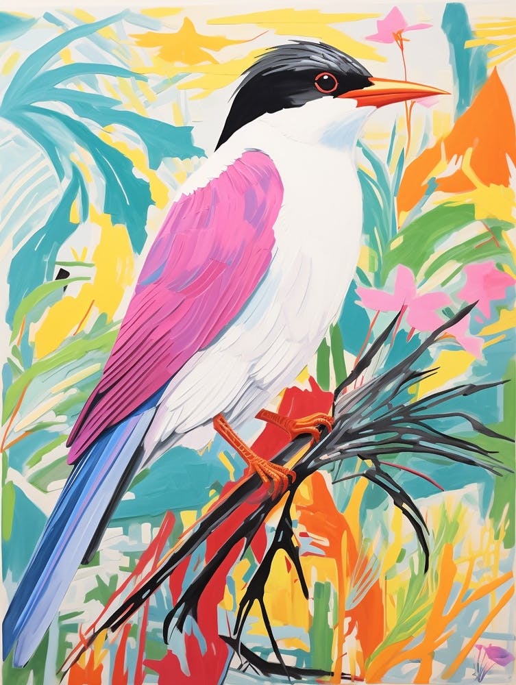 Colourful Bird Painting Common Tern 2