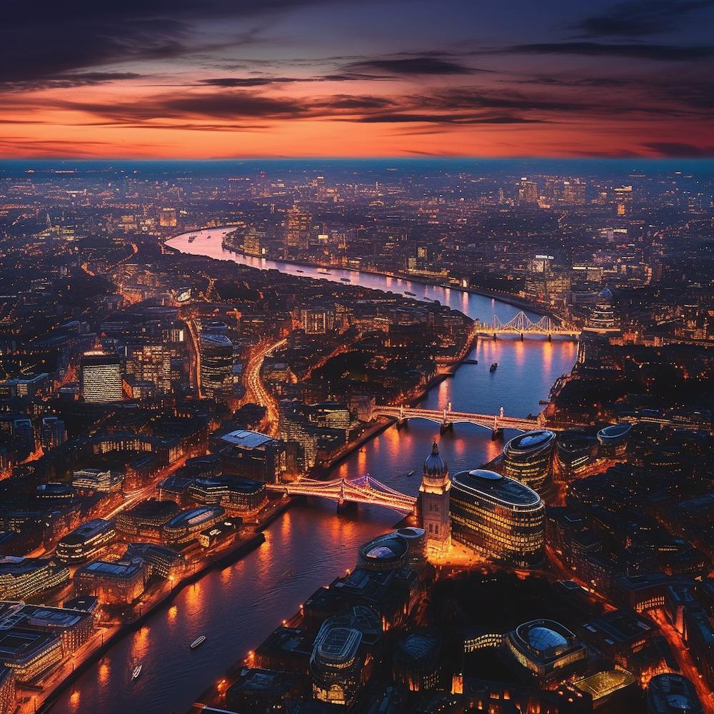 London Skyline At Dusk