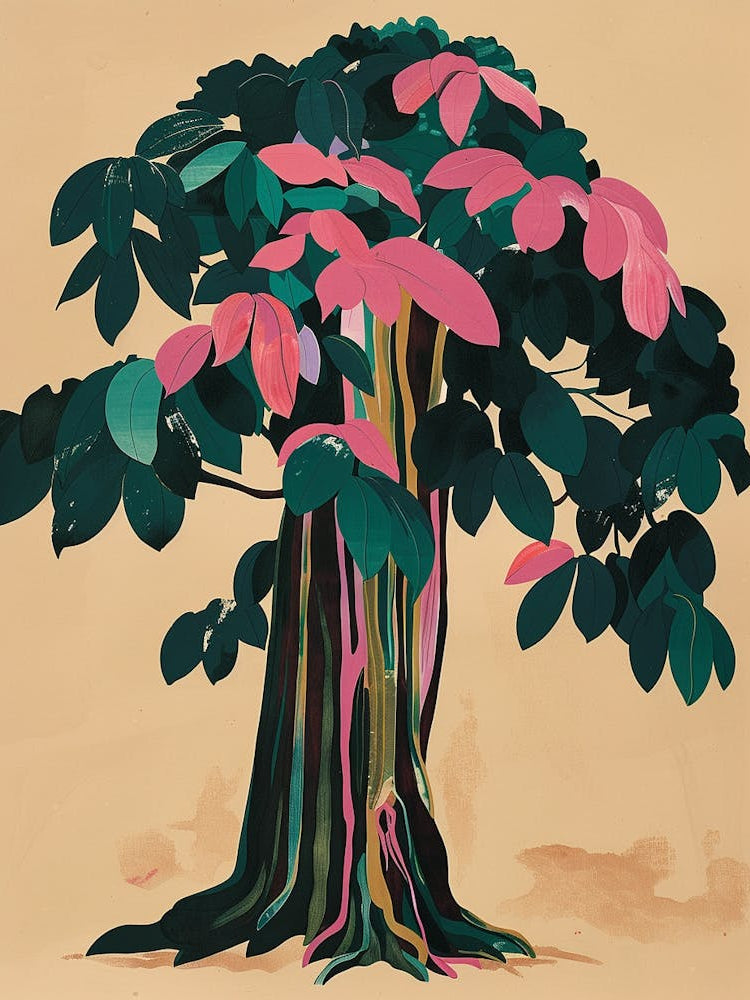Banyan Tree Colourful Illustration 3