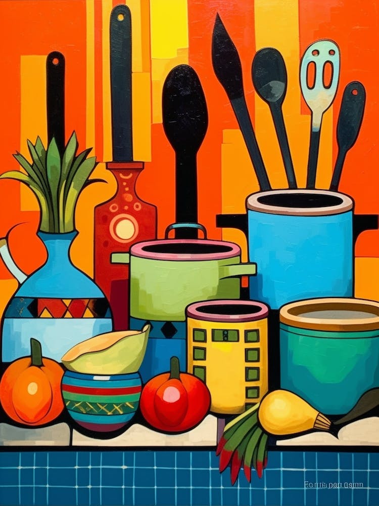 African Cuisine Matisse Inspired Illustration2