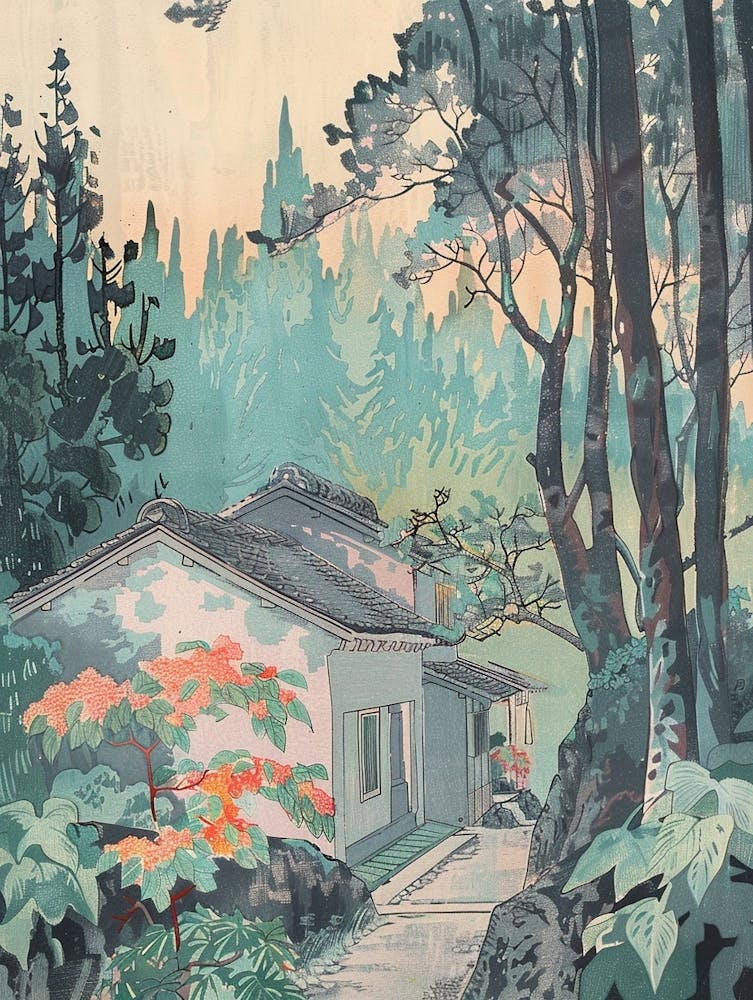Aizu Wakamatsu Japan 3 Retro Illustration