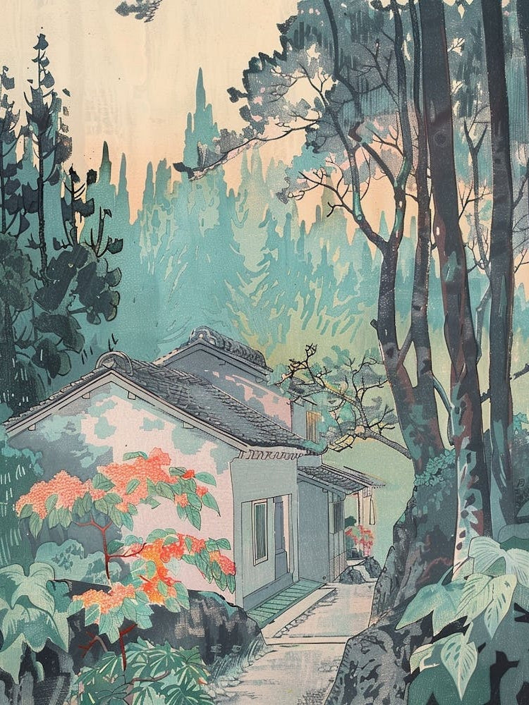 Aizu Wakamatsu Japan 3 Retro Illustration