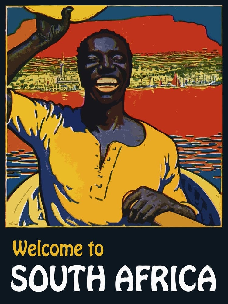 Welcome To South Africa, Happy Man On A Boat