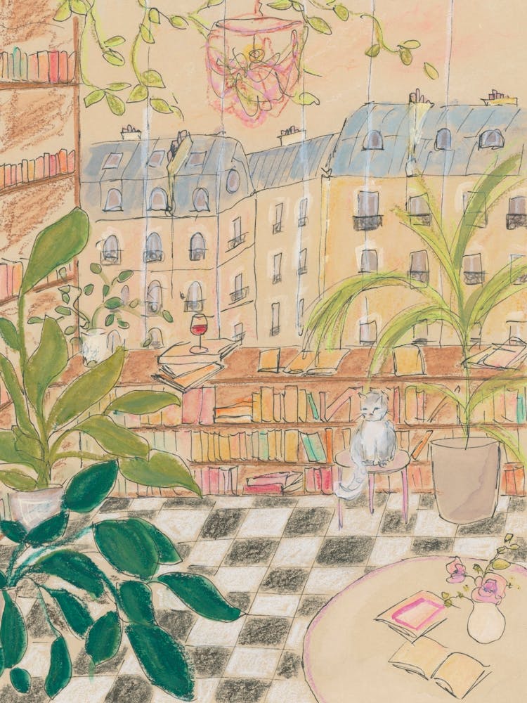 Antique Book Store Cat