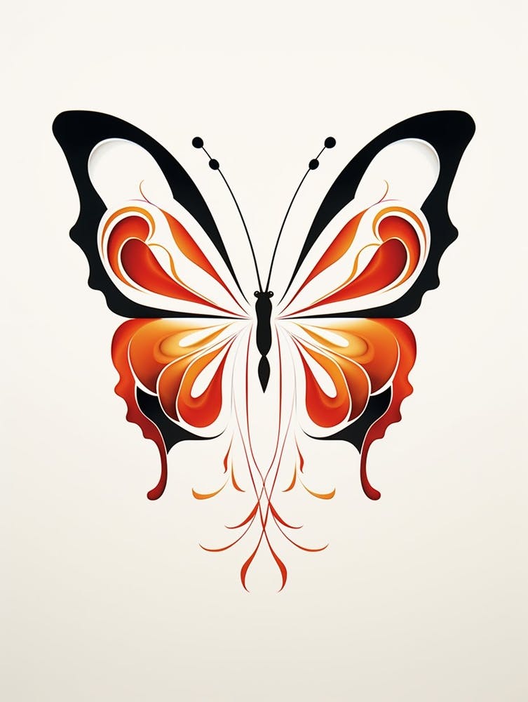 Butterfly Minimalist Abstract 3