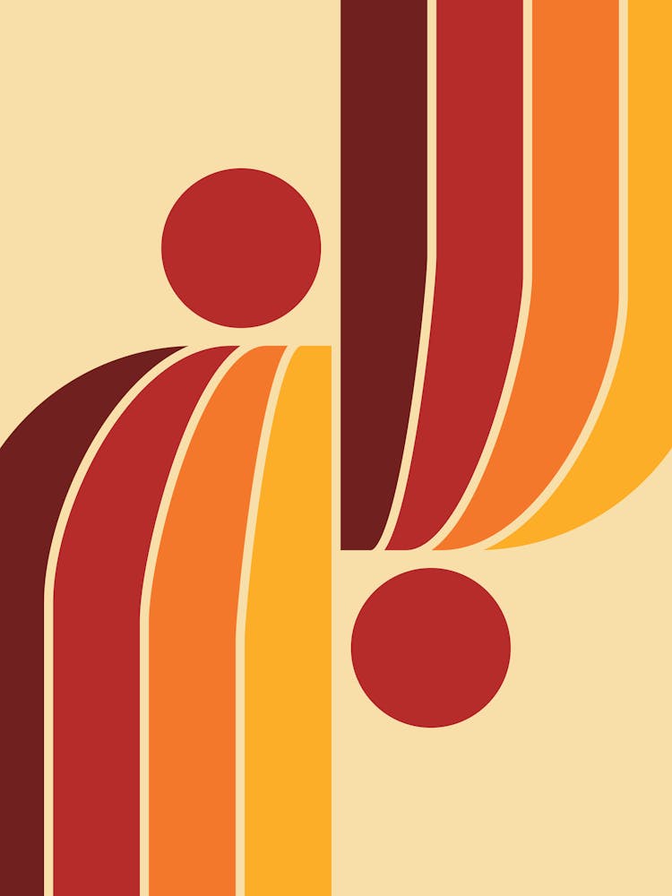 Arch Midcentury Modern Abstract Pattern Iii In Retro Vibes 01