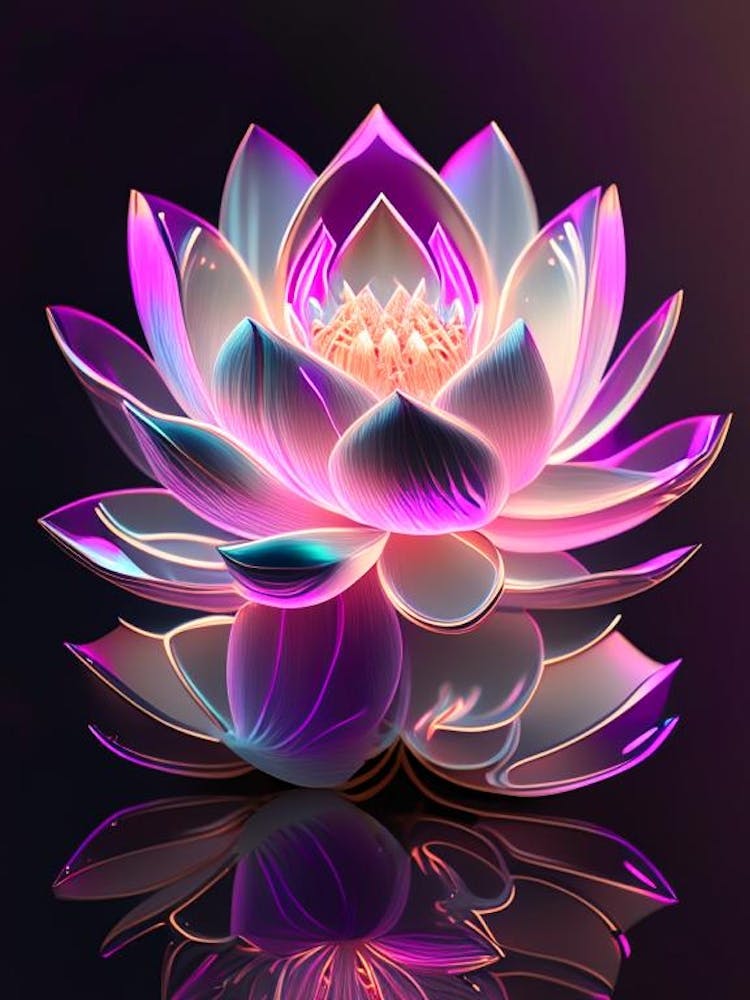 Pink Lotus Holographic 3