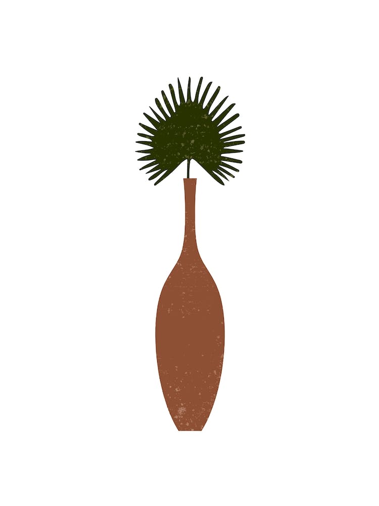 Palm Leaf In A Vase