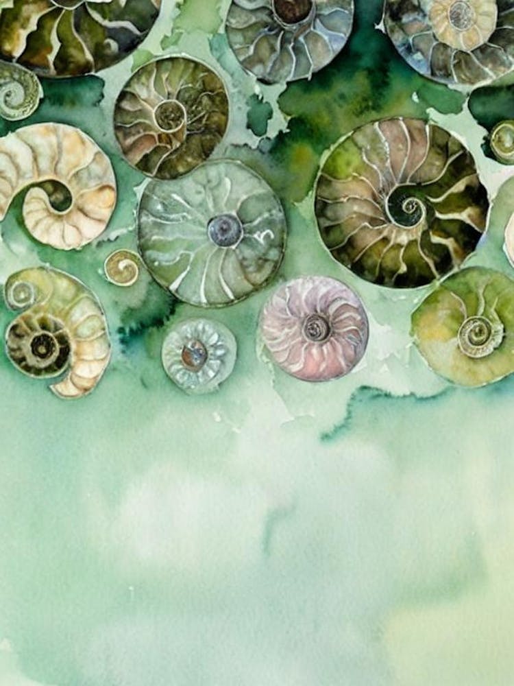 Ammonites II Storybook Watercolour