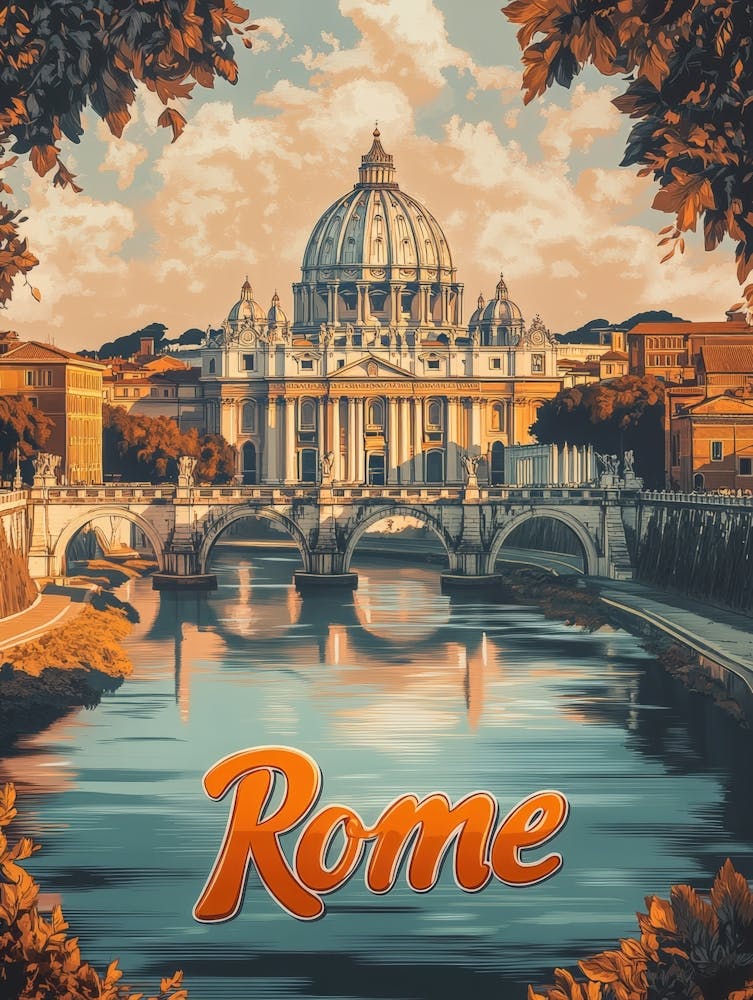 Aihrgdesign A Classic 1960s Travel Poster For Rome 3