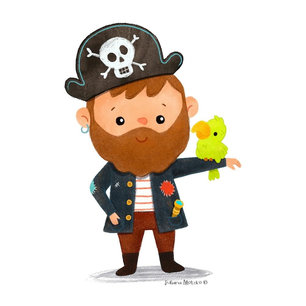Pirate Boy With Parrot