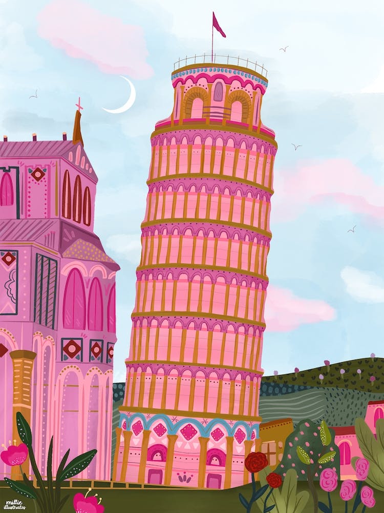 Pisa In Pink