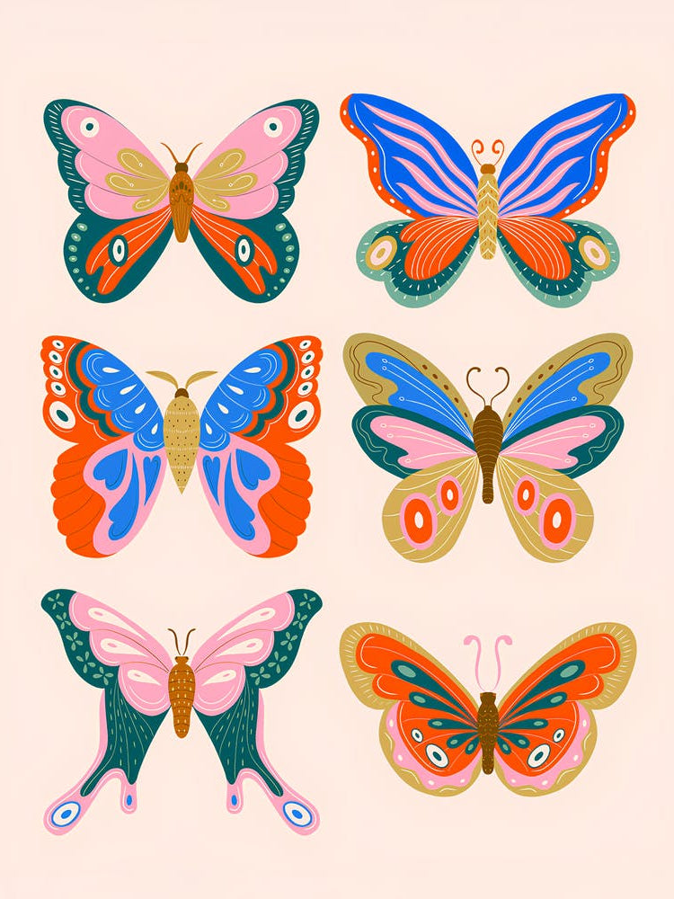 Colorful Butterfly Collection