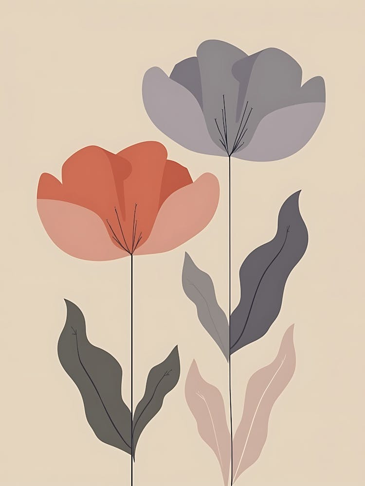 Soft Neutral Wildflower Wall Accent
