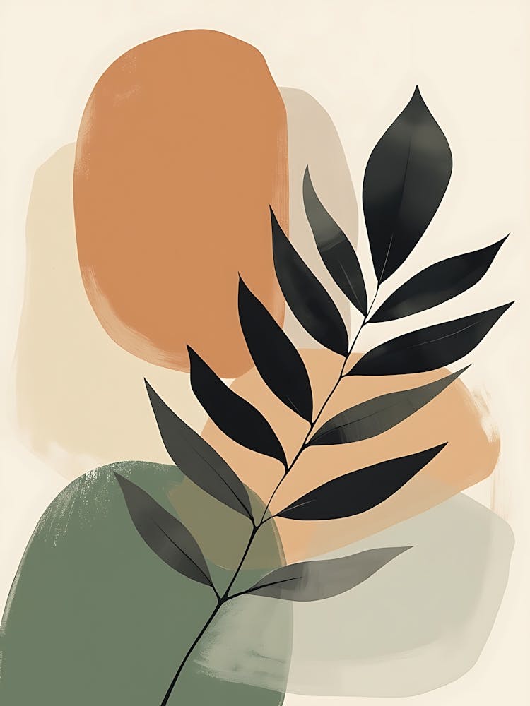 Soft Abstract Botanicals for Modern Interiors