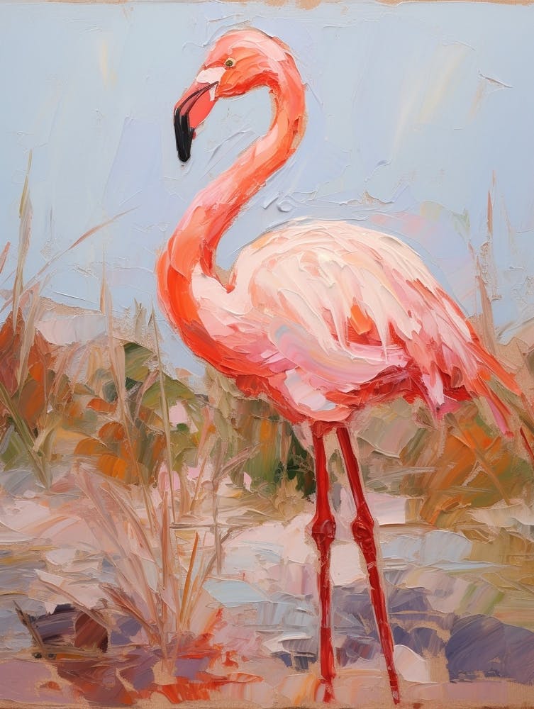 Bird Painting Flamingo 4