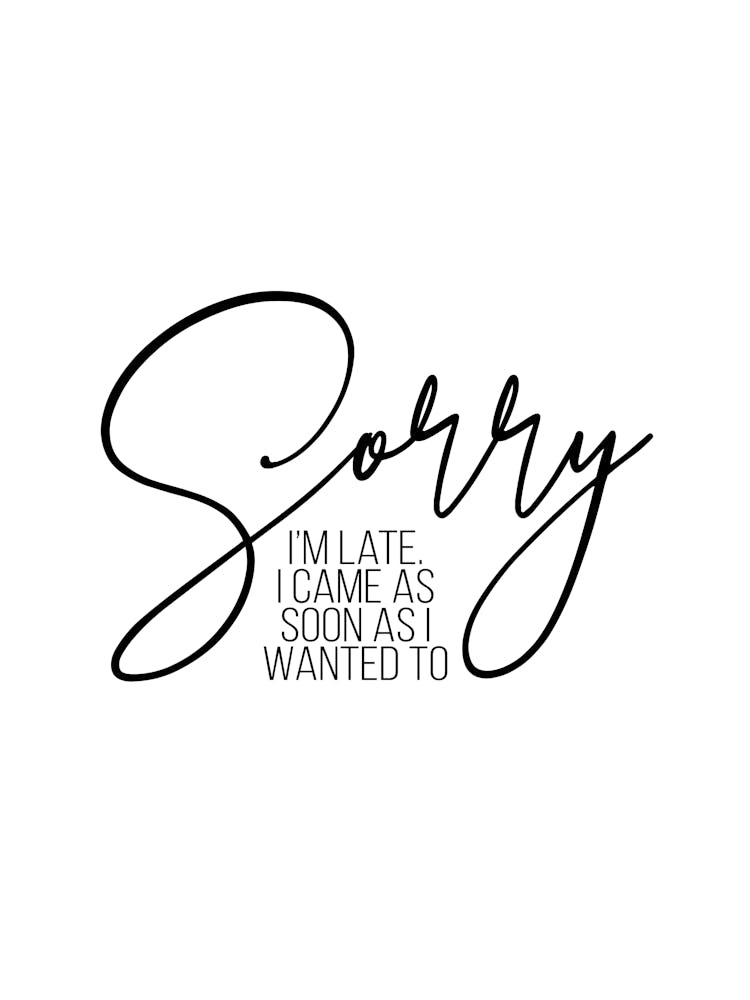 Sorry I Am Late