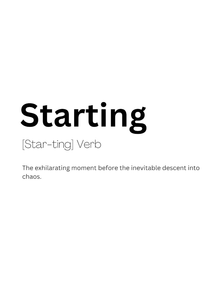 Starting Definition Meaning