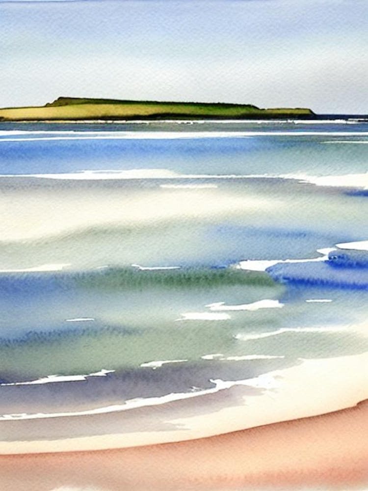 West Sands Beach, St Andrews, Scotland Watercolour