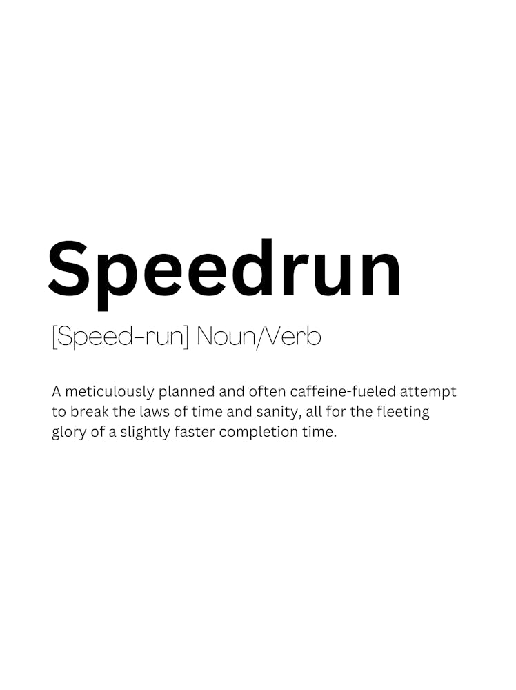 Speedrun Definition Meaning