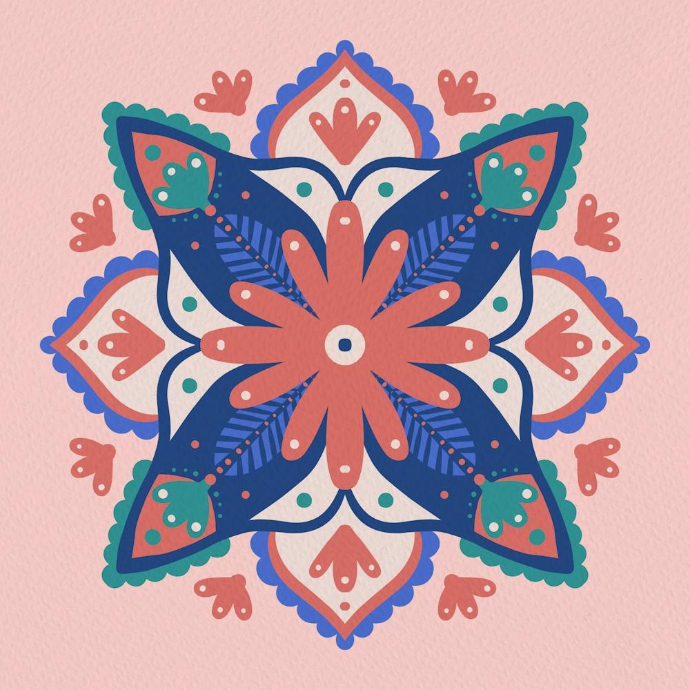 Modern colorful mandala