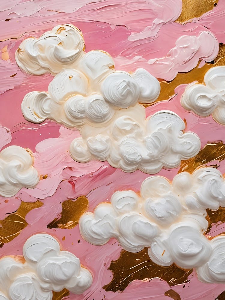 Nuages Moelleux Ciel Rose n°4