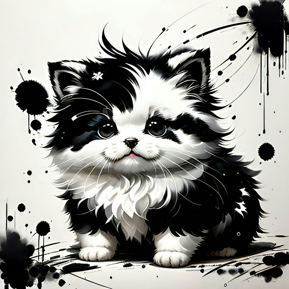 Black And White Kitten