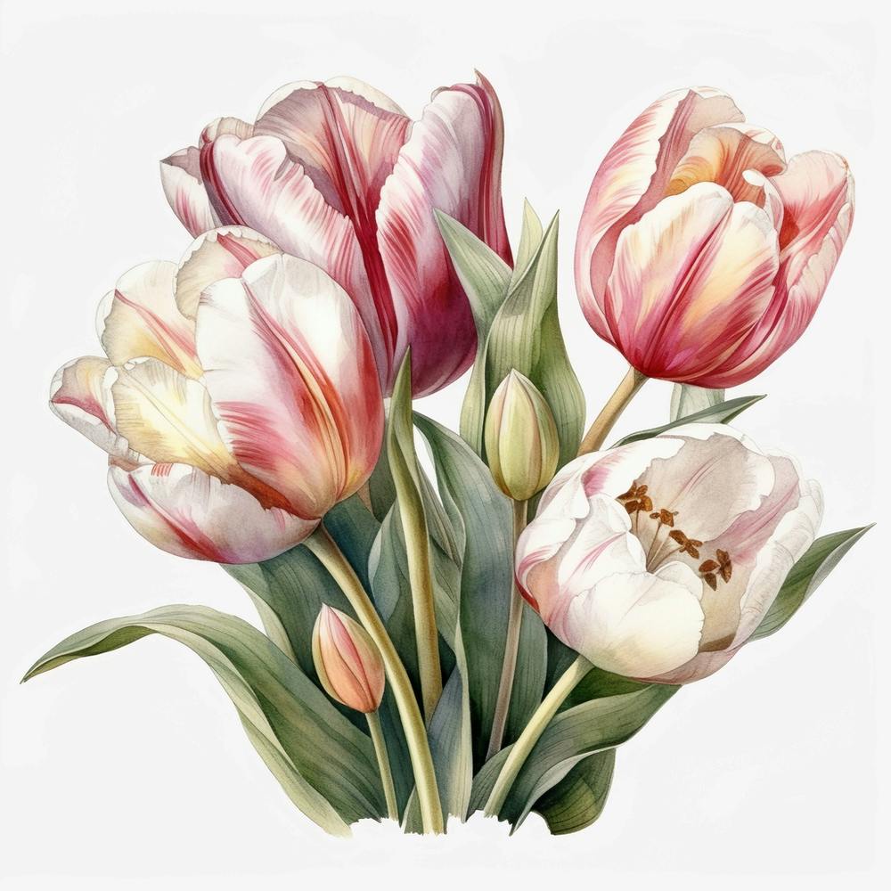 Watercolor Tulips 7