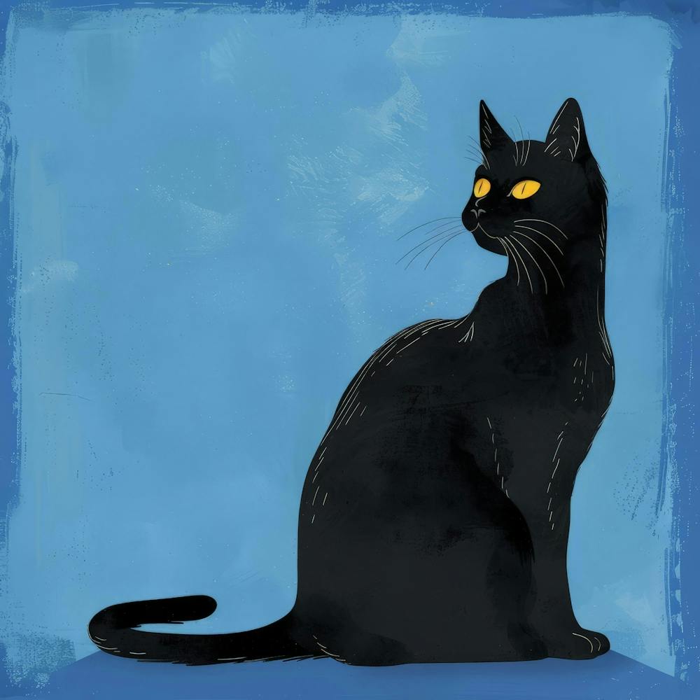 Chat noir aux yeux jaunes 3