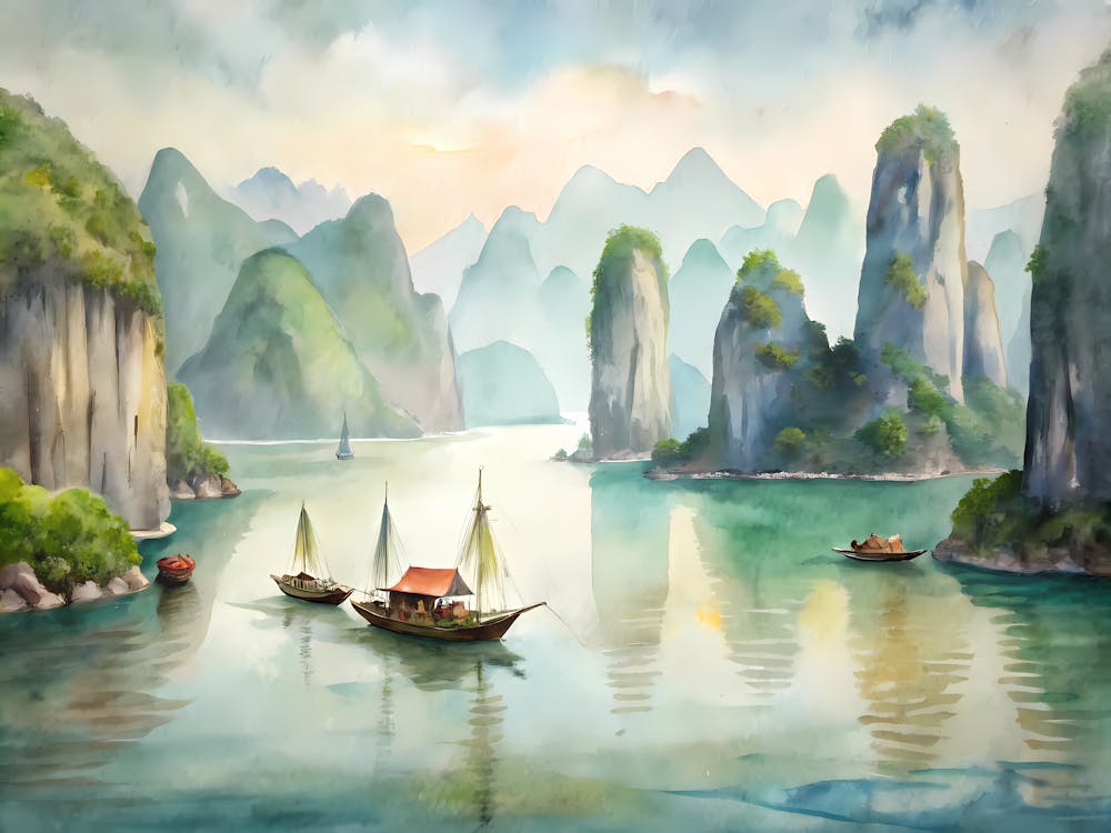 Ha Long Bay Vietnam A Vintage