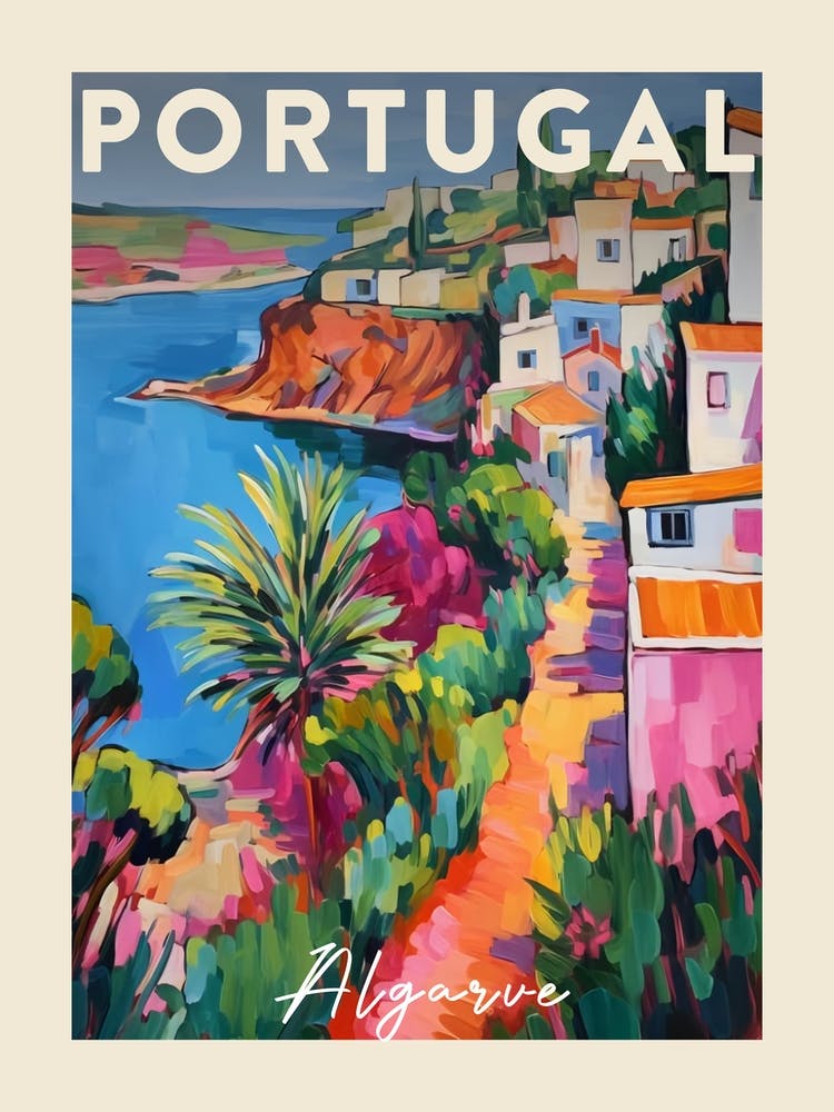 Algarve Portugal 2 Fauvist Painting  Travel Poster