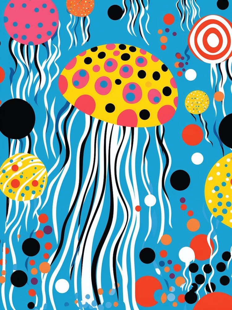 Polka Dot Pop Art Qualle 7