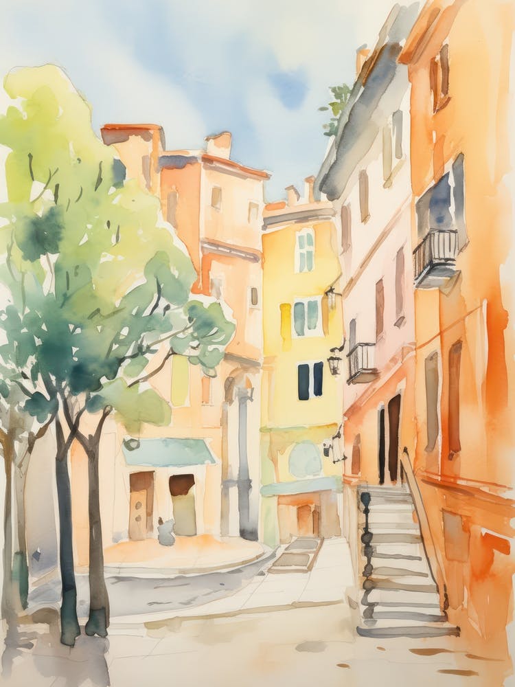 Trieste, Italy Watercolour Streets 2