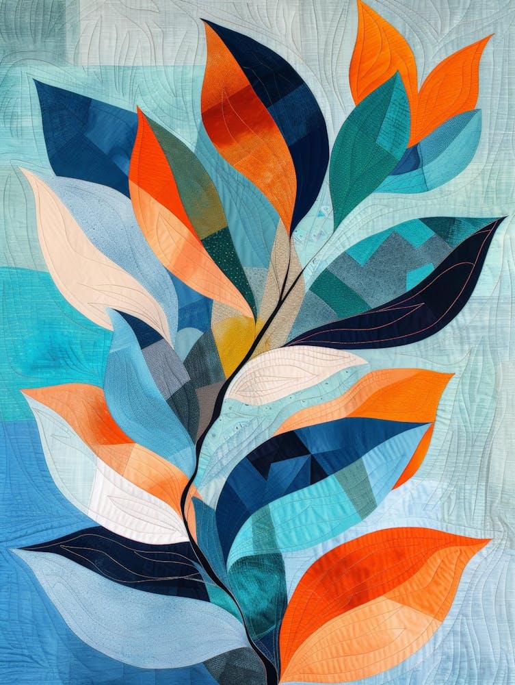 Leaves Of Blue And Orange