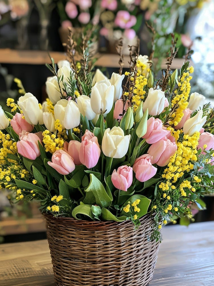 Tulips In A Basket 3