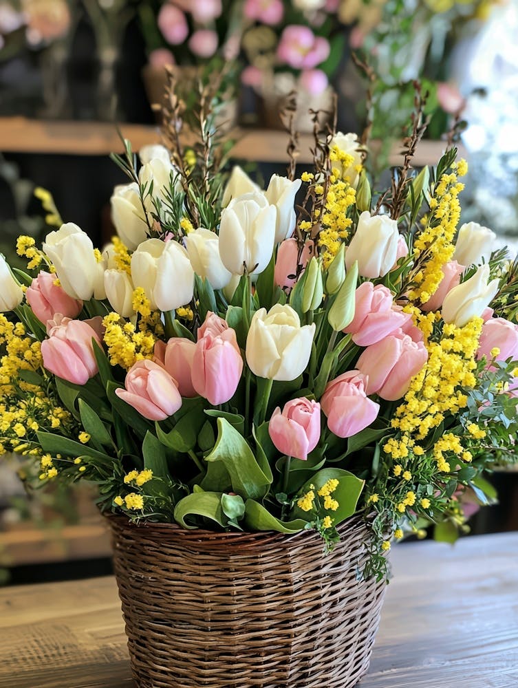 Tulips In A Basket 3