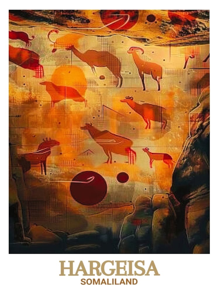 Hargeisa Somaliland Poster Laas Geel Rock Art Laas Geel Poster Laas Geel Cave Poster Hargeisa City Poster