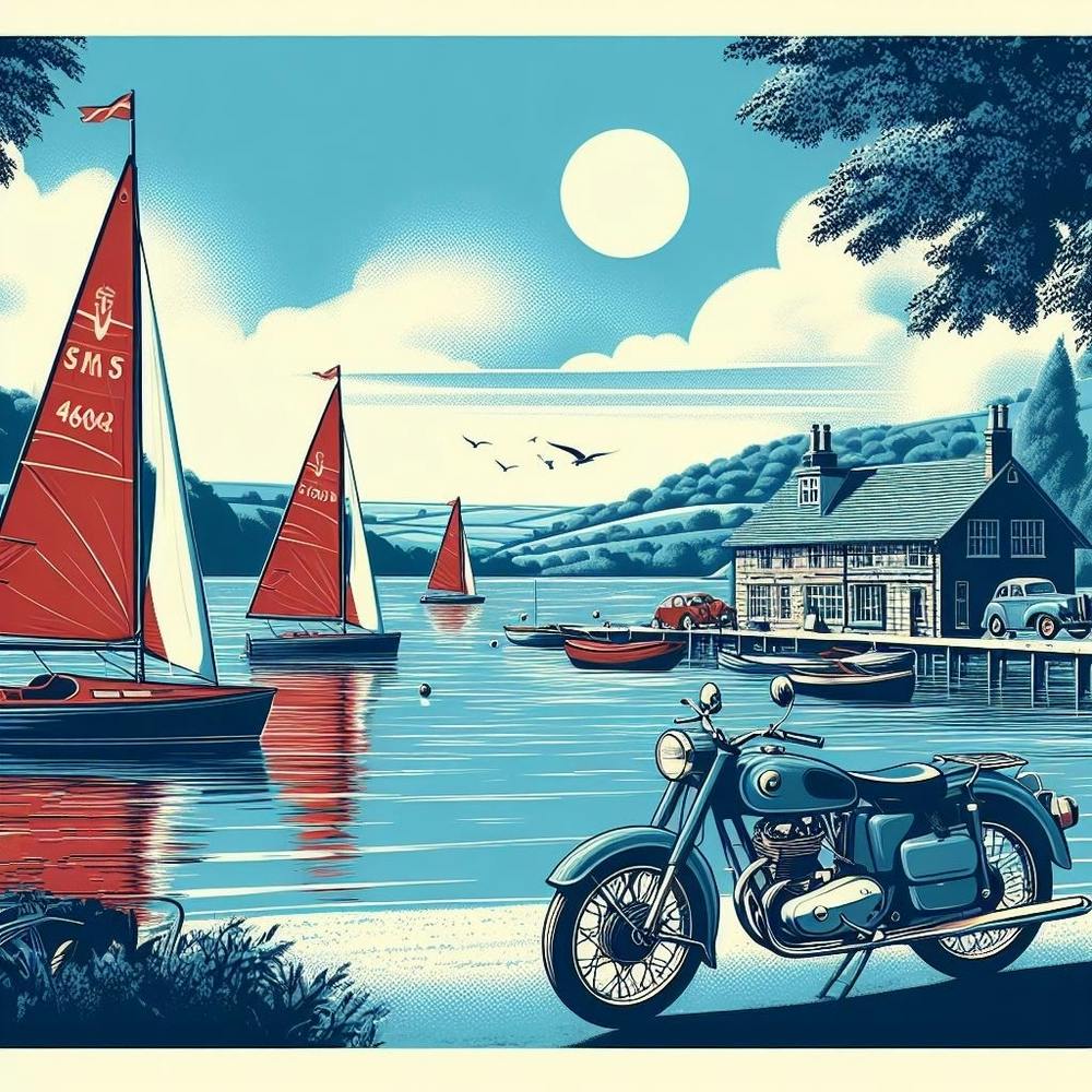 Chew valley lake sailing. Vintage 