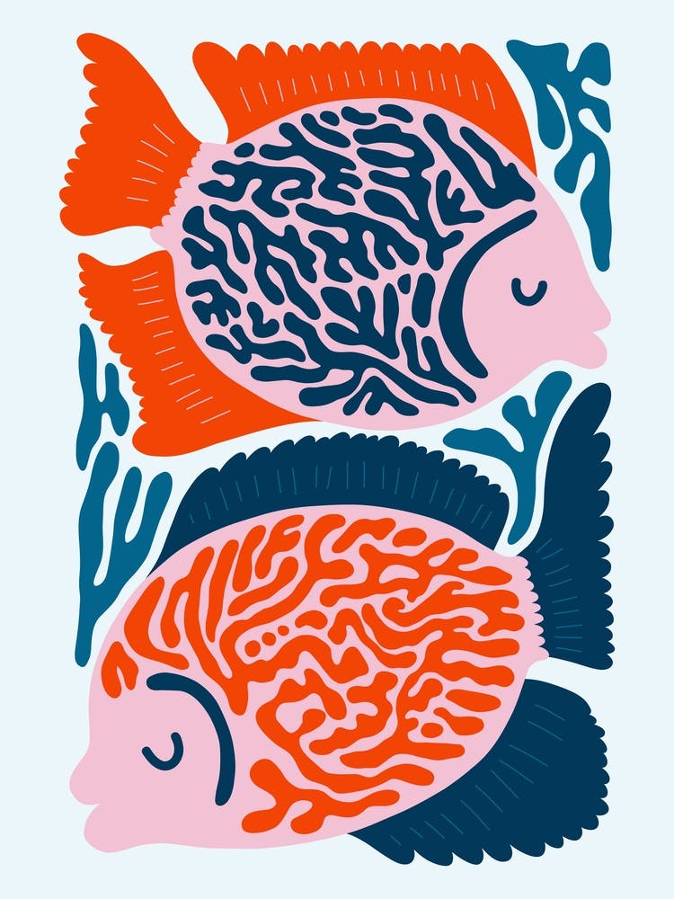 Two Colorful Fish Ocean Collection
