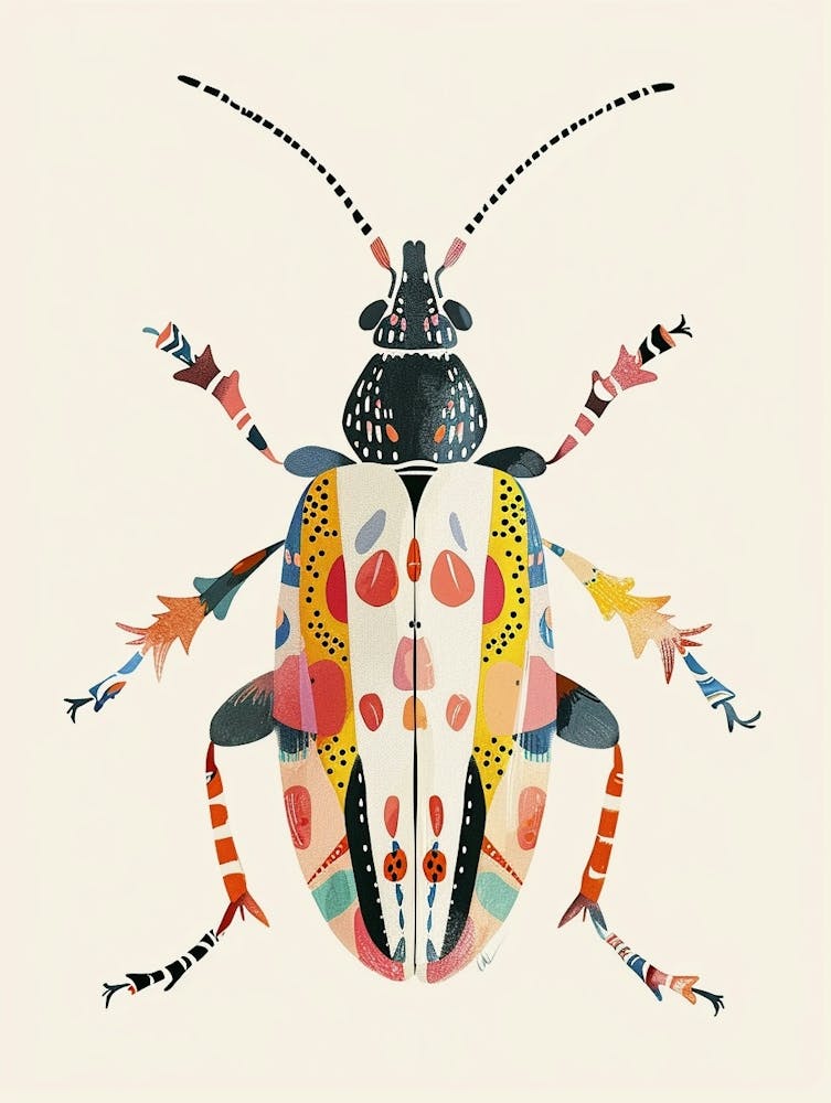 Colourful Insect Illustration Flea Beetle 18