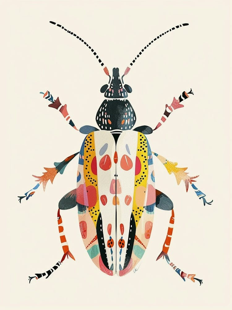 Colourful Insect Illustration Flea Beetle 18