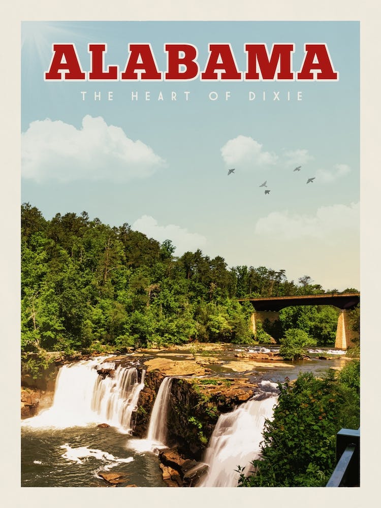 Alabama Travel Poster