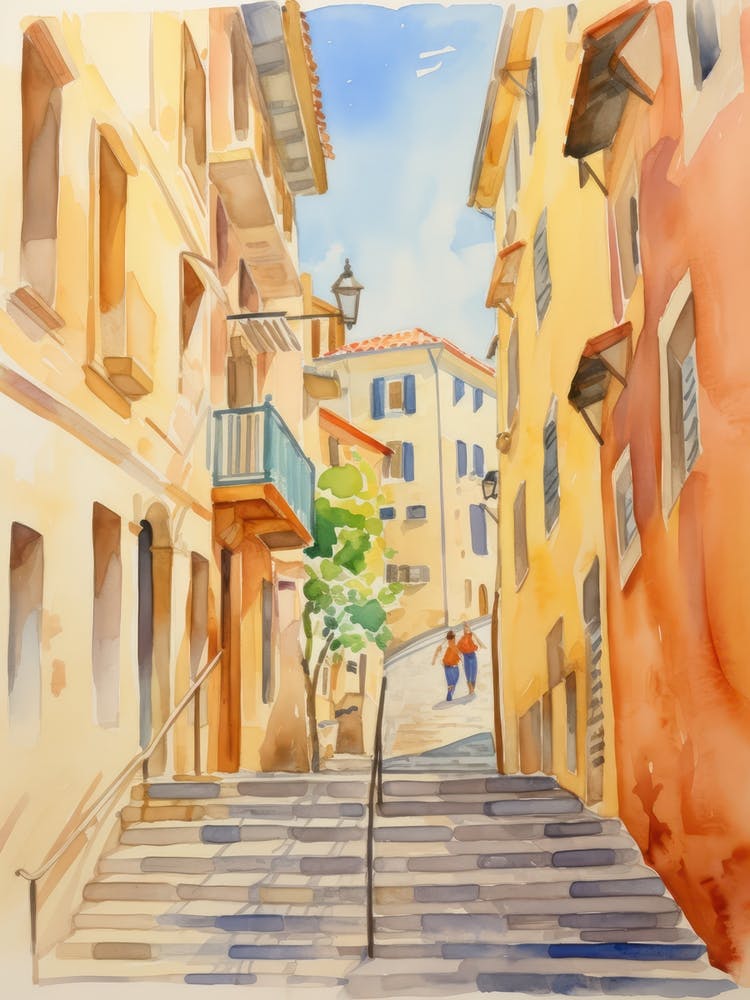 Ancona, Italy Watercolour Streets 4