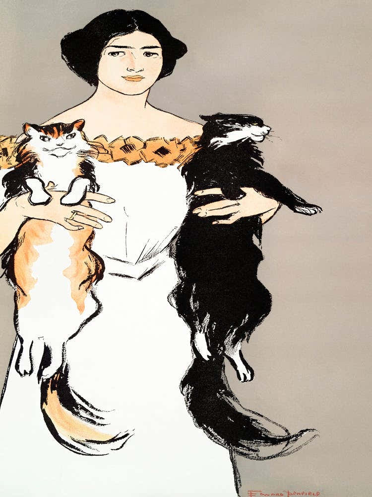 Woman Holding Cats (1897), Edward Penfield