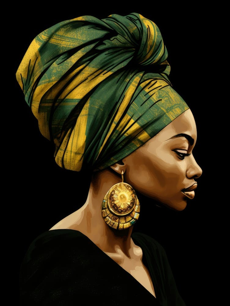 African Woman With Turban 1