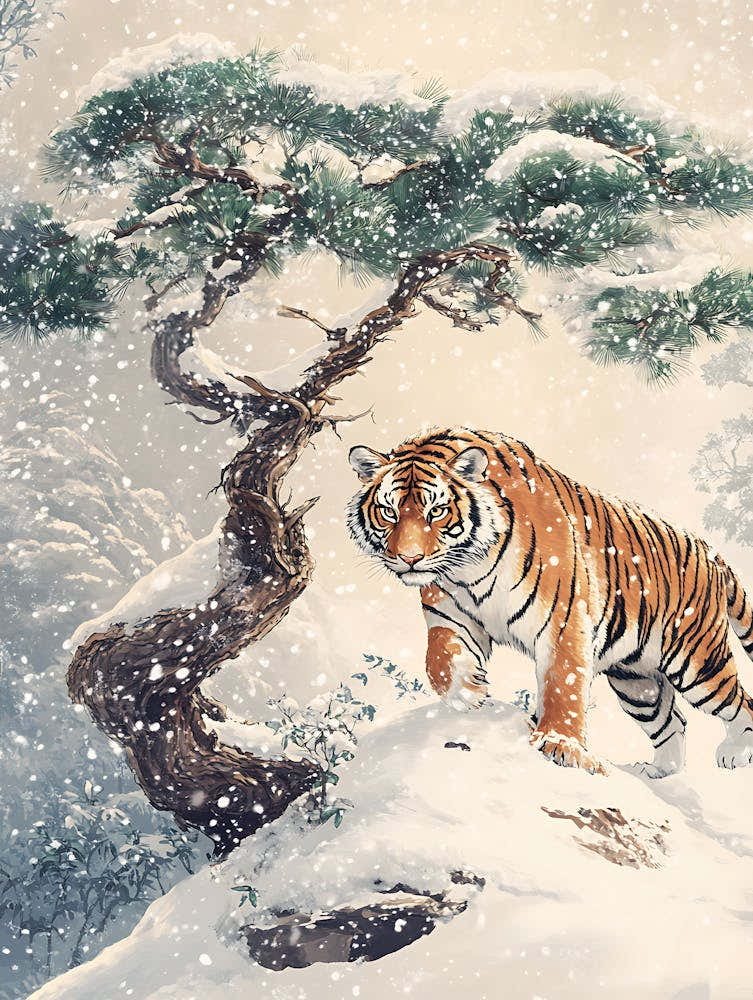 Stunning Tiger In The Snow 2