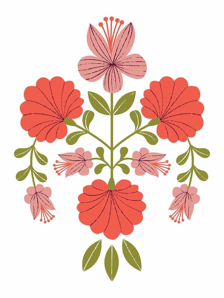 Floral Emblem Reds