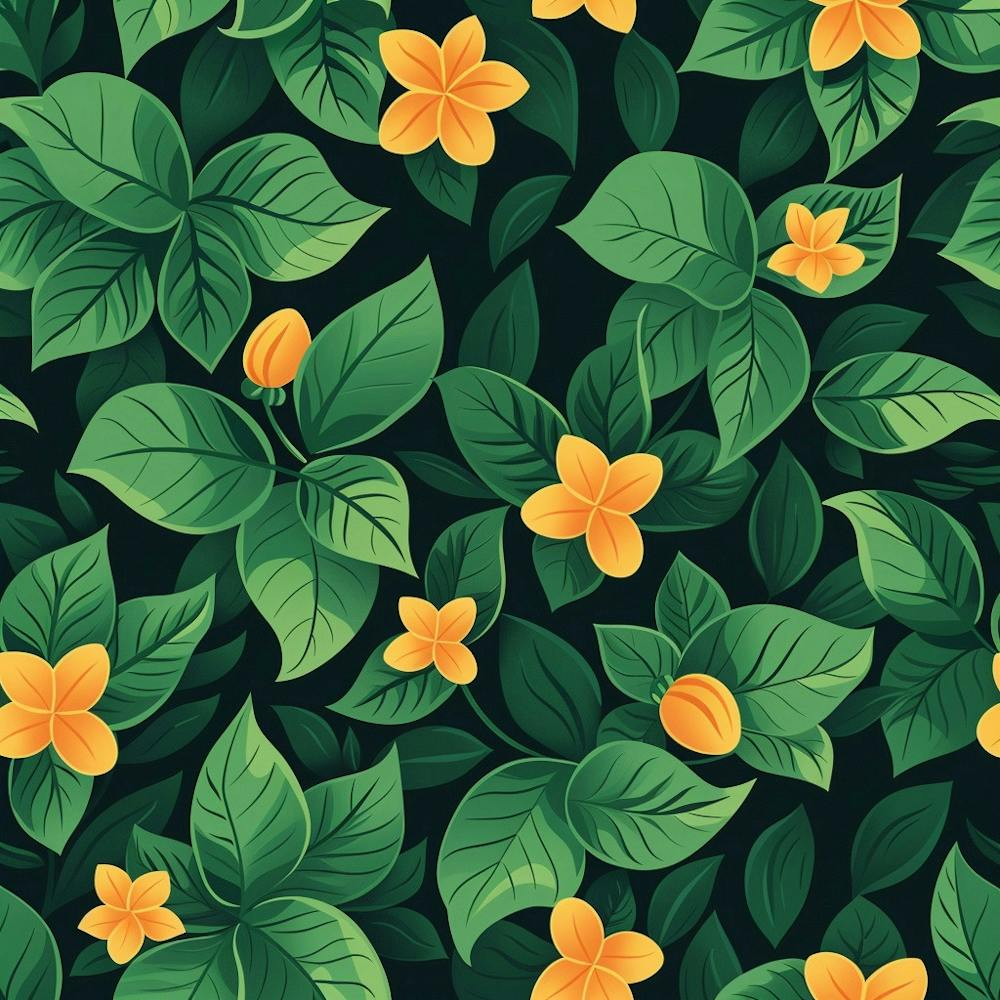 Seamless Pattern With Yellow Flowers