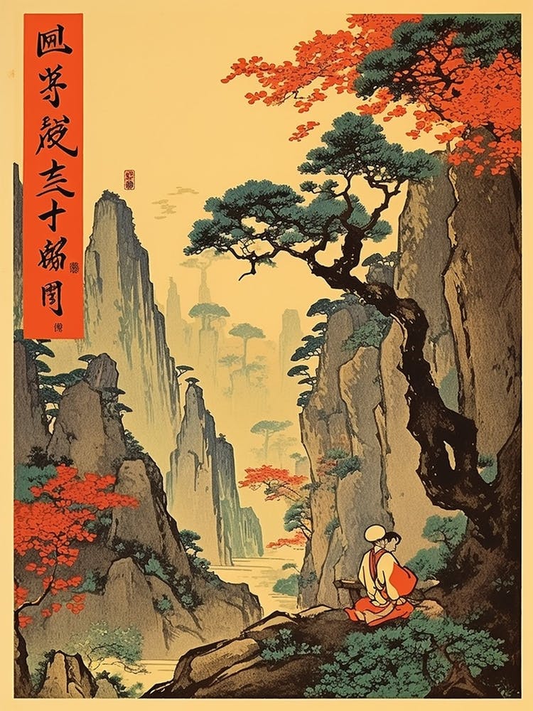 Iya Valley, Japan Vintage Travel Art 4